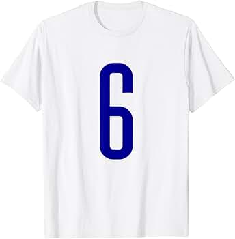 トップス 9090 Numbering Game Shirts L/STee M Navy Amazon.com: All Sports Fan Favorite Navy Blue Number #6